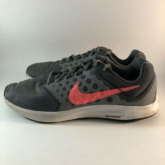 Nike Downshifter 7 womens running shoes lace up sneakers gray white size 10 - Picture 5 of 8